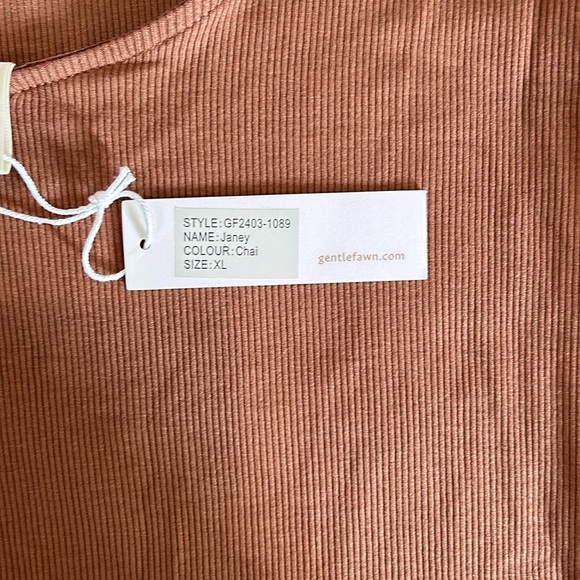 BNWT Gentle Fawn Janey  ribbed bodysuit in new spring color : Chia. XL - Picture 3 of 3